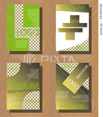 Sets of modern light business card template for 39389588