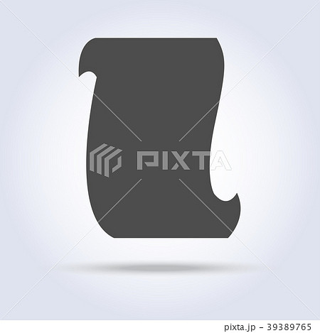 Paper scroll list gray icon 39389765