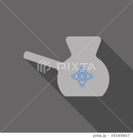 Turk with hot coffee, illustration of coffee and Turk with hot coffee, illustration of coffee and 39389807