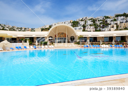 The swimming pool at luxury hotel, Bodrum, Turkey 39389840