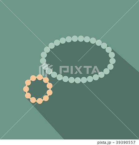 Pearl necklace icon in cartoon style isolated on Pearl necklace icon in cartoon style isolated on 39390557