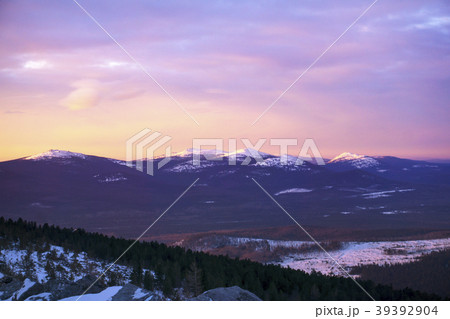 morning dawn in the Ural Mountains morning dawn in the Ural Mountains 39392904