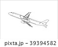 Commercial Plane Outline Flying in the Sky. Vector 39394582