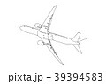 Commercial Plane Outline Flying in the Sky. Vector 39394583