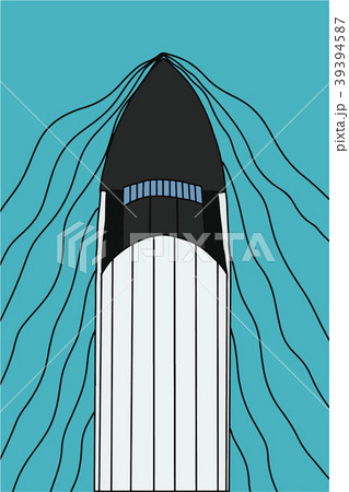 Top view sea ship and boat on ocean water surface 39394587