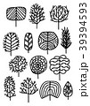 set of trees in a sketch style.  39394593