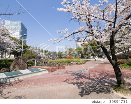 名古屋 栄 都市風景 久屋大通公園 ロサンゼルス広場の写真素材