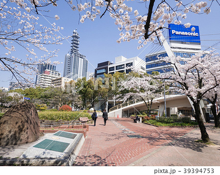 名古屋 栄 都市風景 久屋大通公園 ロサンゼルス広場の写真素材