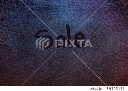 Sale symbol on frozen window 39395151