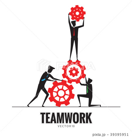 Business teamwork, Businessman silhouette 39395951