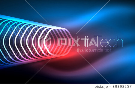 Outline hexagons, glowing geometric shapes 39398257