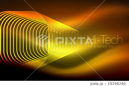 Glowing ellipses dark background, waves and swirl Glowing ellipses dark background, waves and swirl 39398280