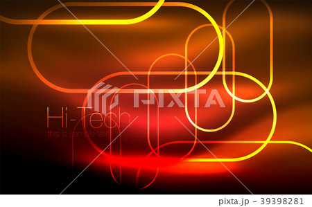 Glowing ellipses dark background, waves and swirl Glowing ellipses dark background, waves and swirl 39398281