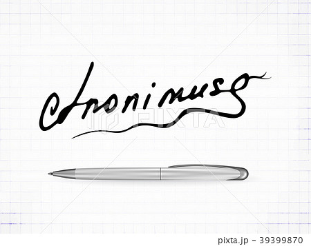 Signature Anonimus Vector Icon Signature Anonimus Vector Icon 39399870
