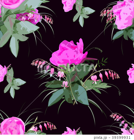 Floral Pattern with Peony Flowers 39399931