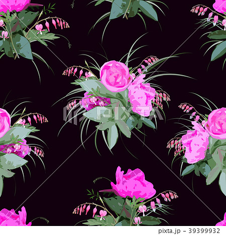 Floral Pattern with Peony Flowers 39399932