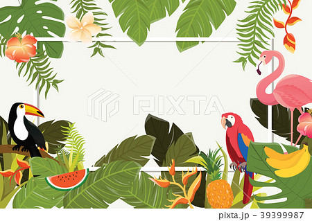 Tropical Background. Summer Design. Vector. 39399987