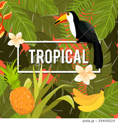 Tropical Background. Summer Design. Vector. 39400024