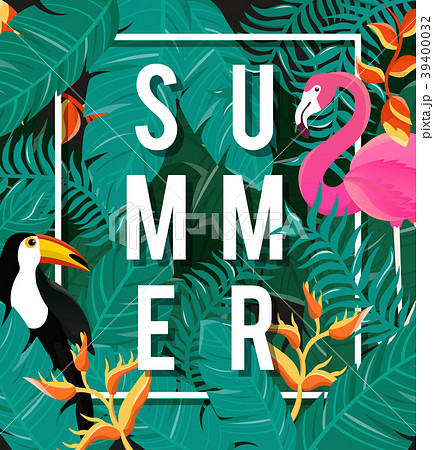 Tropical Background. Summer Design. Vector. Tropical Background. Summer Design. Vector. 39400032