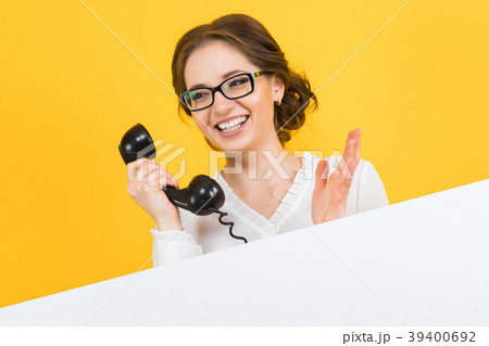 Portrait of confident beautiful excited smiling Portrait of confident beautiful excited smiling 39400692