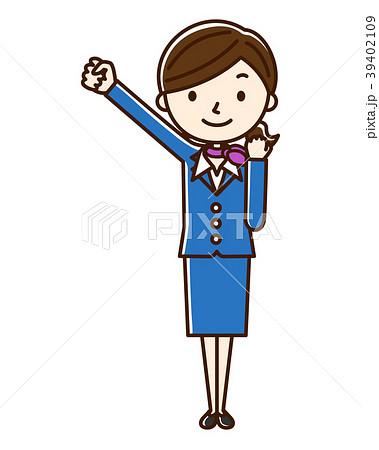 キャビンアテンダント ガッツポーズ キャビンアテンダント ガッツポーズ 39402109