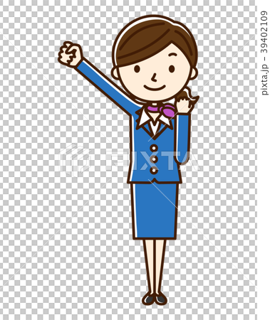 キャビンアテンダント ガッツポーズ キャビンアテンダント ガッツポーズ 39402109