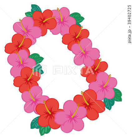 ハイビスカスの花飾りのイラスト素材のイラスト素材