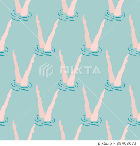 Synchronized swimming performance seamless vector Synchronized swimming performance seamless vector 39403073