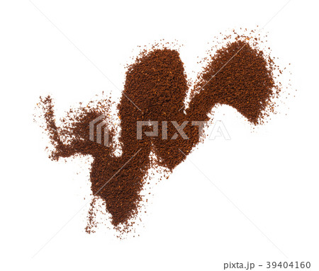 A Pile Of Coffee Grounds Isolated A Pile Of Coffee Grounds Isolated 39404160