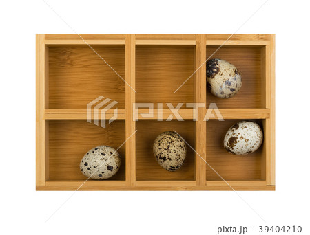 Quail Eggs in Wooden Box 39404210