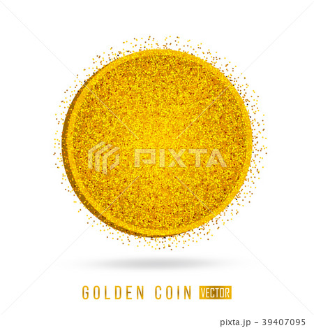 gold coin - vector icon illustration - blank 39407095