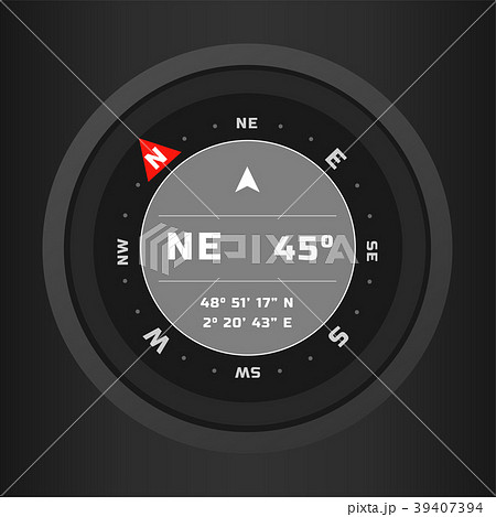 Compass digital HUD navigate Compass digital HUD navigate 39407394