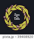 Wreath with flowers. Vector set. Cute Floral 39408920