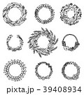 Wreath with flowers. Vector set. Cute Floral 39408934