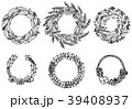 Wreath with flowers. Vector set. Cute Floral 39408937