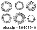 Wreath with flowers. Vector set. Cute Floral 39408940