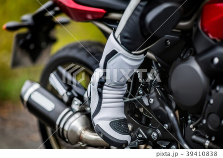 Motor sport Racing shoe on Track for racing Motor sport Racing shoe on Track for racing 39410838