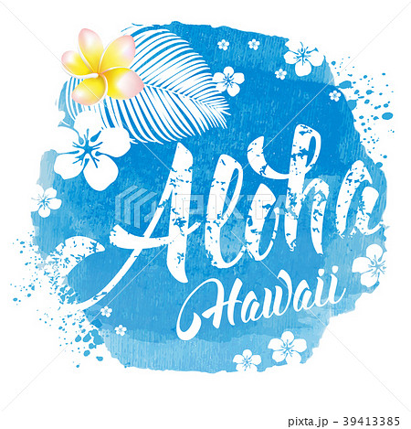 Aloha Hawaii Letteringのイラスト素材 39413385 Pixta