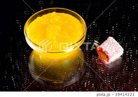 honey, rakhat-lukum coconut shavings and almond 39414221