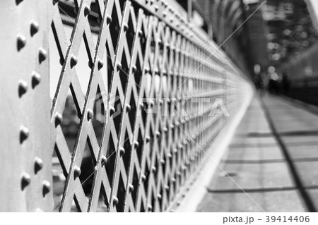from the bridge the steel metal structure from the bridge the steel metal structure 39414406