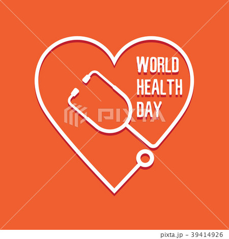 World Health Day heart and stethoscope. 39414926