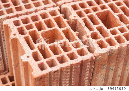 terra cotta bricks pile in construction site terra cotta bricks pile in construction site 39415059