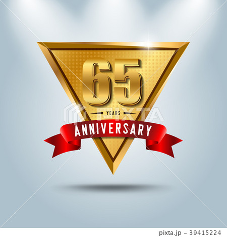 65 years anniversary celebration logotype.  39415224