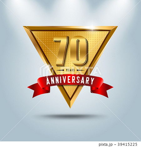 70 years anniversary celebration logotype.  39415225