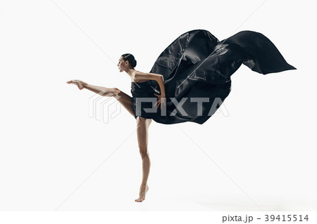 Aerobics fitness woman exercising isolated in full 39415514
