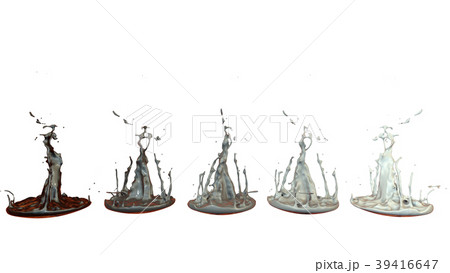 paints dance on white background. Simulation of 3d 39416647