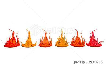 paints dance on white background. Simulation of 3d 39416685