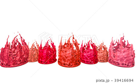 paints dance on white background. Simulation of 3d 39416694