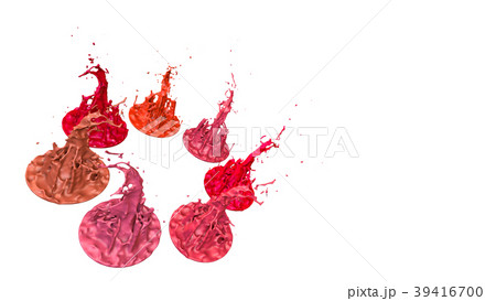 paints dance on white background. Simulation of 3d 39416700