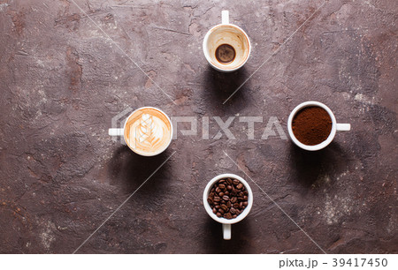 Stages of preparing cappuccino Stages of preparing cappuccino 39417450